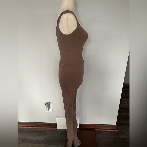 Free People Good Karma Flared Onesie in Mocha BNWOT - Picture 7 of 10